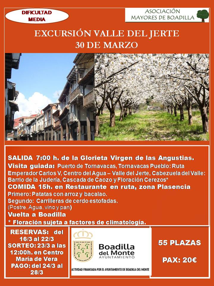 VALLE DEL JERTE:  30 DE MARZO 2022